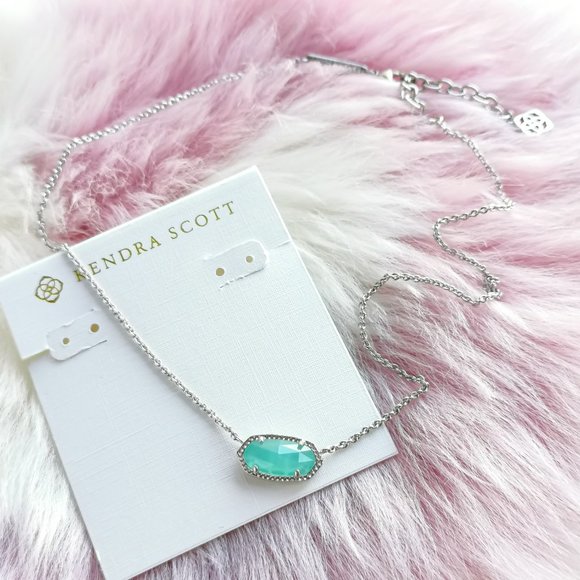 Silver Elisa Chalcedony Glass Pendant Necklace - Picture 2 of 3